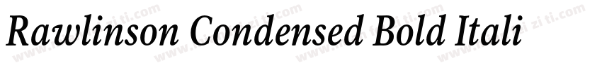 Rawlinson Condensed Bold Italic字体转换